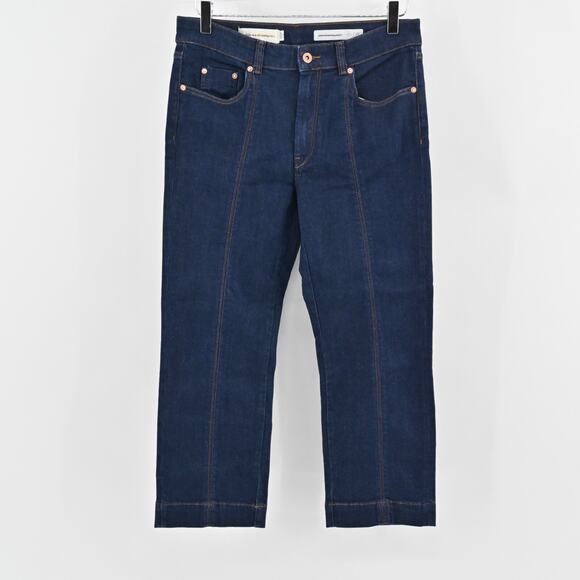 Anthropologie Jeans Womens Size 28 Pilcro Crop‎ Denim Center Seam Boho Festival - Picture 1 of 12